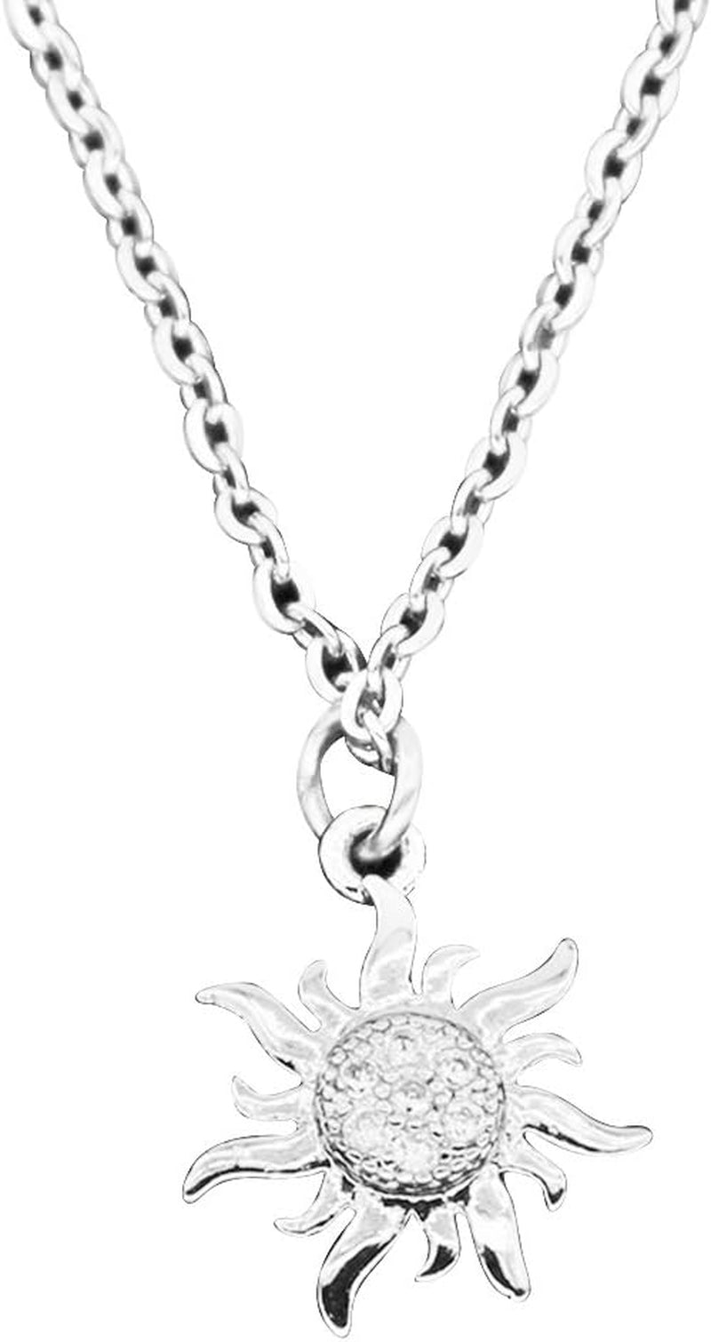 Necklances for Women Fashion & Fashion Jewelry Women'S Shiny Rhinestone Sun Pendant Necklace Christmas Gift